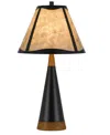 Cal Lighting 29.5" Height Metal And Wood Table Lamp With Shade In Mica,black,wood