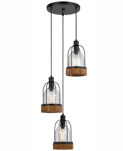 Cal Lighting 3-light Beacon Pendant In Brown