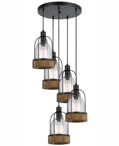 Cal Lighting 5-light Beacon Pendant In Black