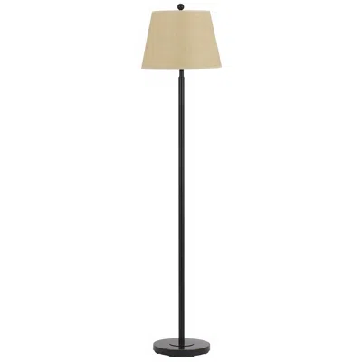 Cal Lighting 60" High Hard Back Shade Dark Bronze Floor Lamp In Brown