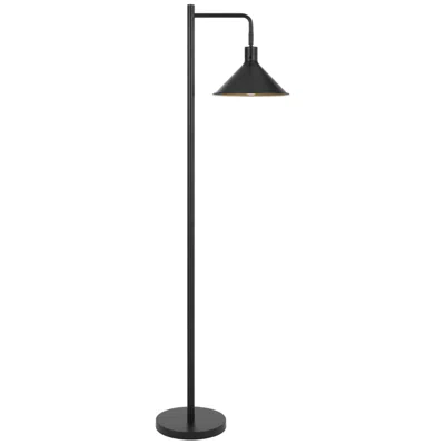 Cal Lighting 60 Watt Campana Metal Down Bridge Floor Lamp In Black