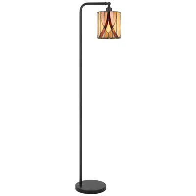 Cal Lighting 60 Watt Fiorello Down Bridge Metal Tiffany Floor Lamp