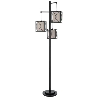 Cal Lighting 60w Black Iron Lantern Floor Lamp