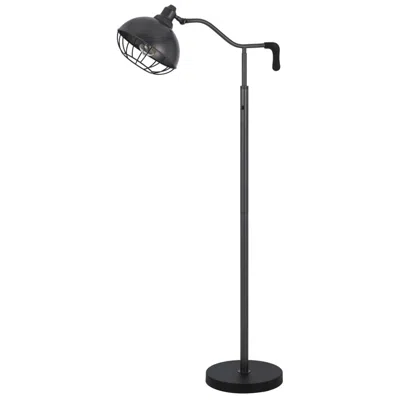 Cal Lighting 60w Taloga Metal Floor Lamp In Black