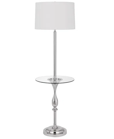 Cal Lighting 61" Height Metal Floor Lamp In Silver