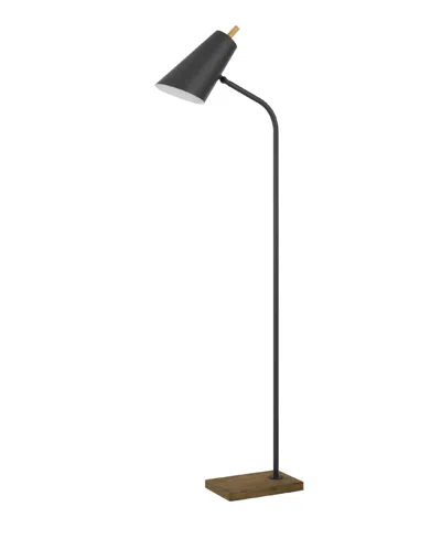 Cal Lighting 66" Height Metal And Wood Floor Lamp In Oiled Rubbed Bronze,wood