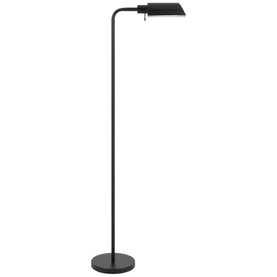Cal Lighting Accorto Black Adjustable Head Metal Pharmacy Floor Lamp