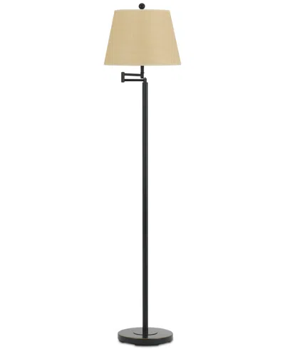 Cal Lighting Andros Metal Swing Arm Floor Lamp In Brown
