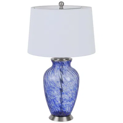 Cal Lighting Ashland 28" High Sky Blue Art Glass Jar Table Lamp