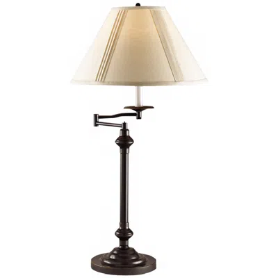 Cal Lighting Bellhaven 29 1/2" High Dark Bronze Swing Arm Lamp In Brown