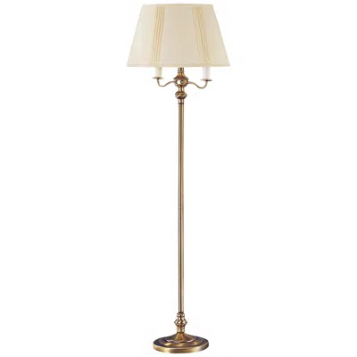 Cal Lighting Bellhaven 59" Antique Brass 4-light Floor Lamp In Neutral