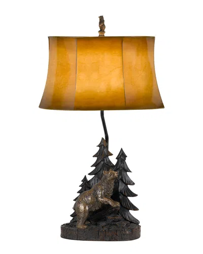 CAL LIGHTING CALIGHTING 3-WAY FOREST RESIN TABLE LAMP