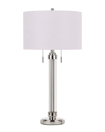 Cal Lighting Calighting Metal And Acrylic Tube Table Lamp In Gray