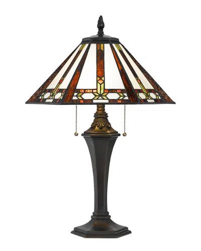 Cal Lighting Calighting Tiffany Table Lamp In Brown