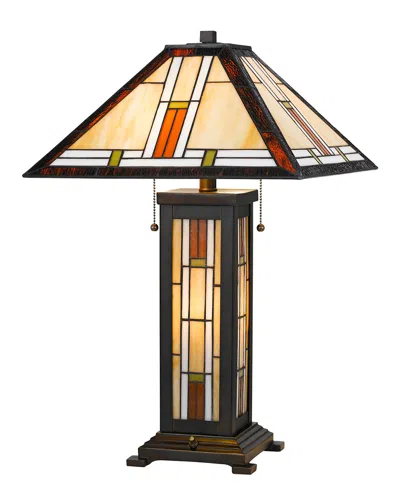 Cal Lighting Calighting Tiffany Table Lamp In Brown