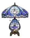 Cal Lighting Calighting Tiffany Table Lamp In Blue
