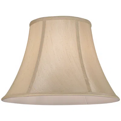 Cal Lighting Champagne Faux Silk Softback Bell Lamp Shade 6x12x9 (spider) In Brown