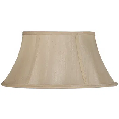 Cal Lighting Champagne Modified Drum Lamp Shade 9x14x8.5 (spider) In Brown