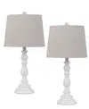 Cal Lighting Chester 23.5" Height Resin Lamp Set In White