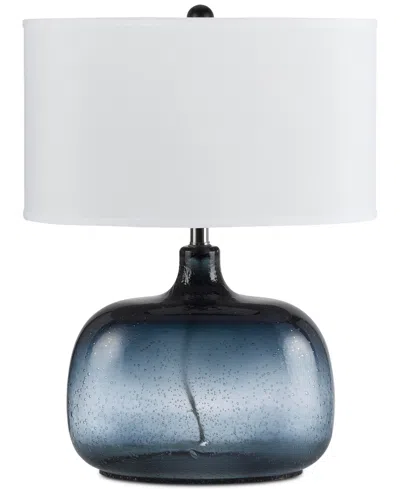 Cal Lighting Christi Glass Table Lamp In Blue