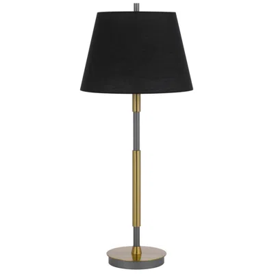 Cal Lighting Ciudad 30" High Two Tone Brass And Silver Table Lamp In Black