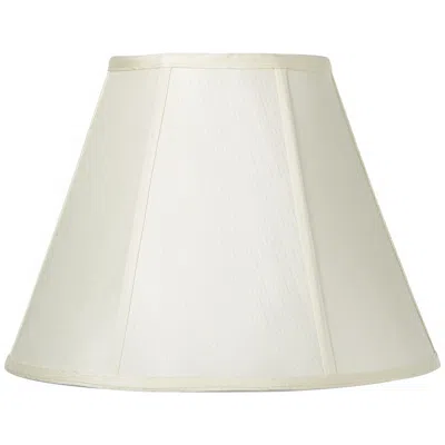 Cal Lighting Eggshell Faux Silk Hardback Empire Shade 8x16x12 (spider) In White