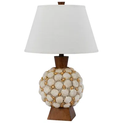 Cal Lighting Falmouth Seashell Table Lamp In Brown