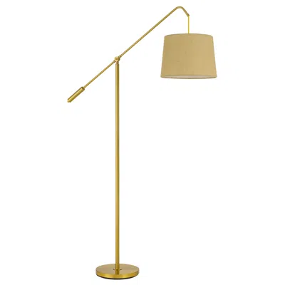Cal Lighting Fishing Rod 68" Antique Brass Adjustable Task Floor Lamp In Gold