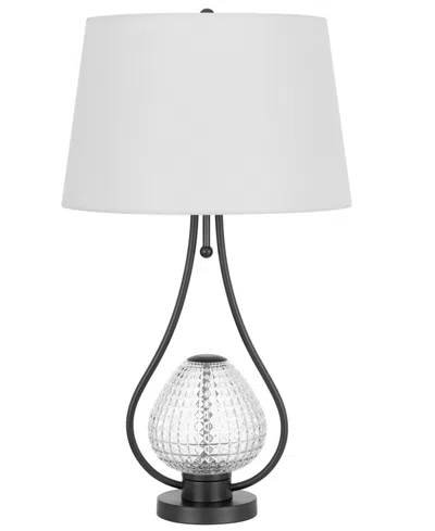Cal Lighting Forssa 30" Height Metal Table Lamp In Charcoal Gray