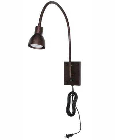 Cal Lighting Gooseneck Wall Light In Brown