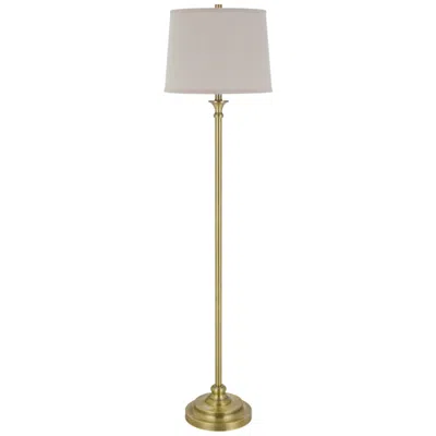 Cal Lighting Hailey 61" High Antique Brass Finish Floor Lamp