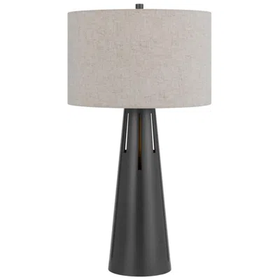 Cal Lighting Hayti 24" Iron Gray Modern Led Night Light Table Lamp In Brown