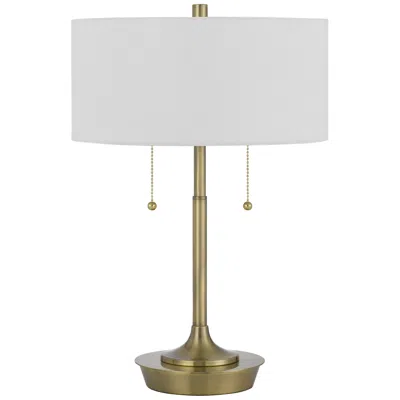 Cal Lighting Kendal 20" Antique Brass Modern Metal Accent Table Lamp In Gold