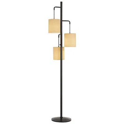Cal Lighting Kirkwall 72" Dark Bronze Metal 3-light Lantern Floor Lamp In Brown