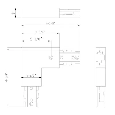 Cal Lighting L Track Connector In Gray