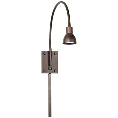 Cal Lighting Led Bronze Gooseneck Modern Plug-in Swing Arm Wall Lamp In Black