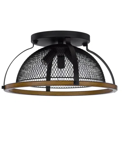 Cal Lighting Longmont 7.25" Height Metal Semi Flush Mount In Black