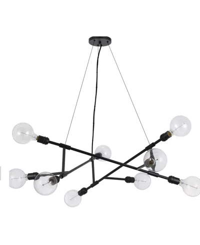 Cal Lighting Massena 12" Height Metal Chandelier In Black