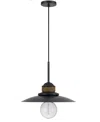 Cal Lighting Mineola 11.75" Height Metal Pendant In Black,burlap