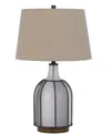 Cal Lighting Morgan 28" Height Table Lamp With Mesh Grill In Frost,black
