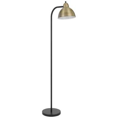 Cal Lighting Morley 57" High Two-tone Bronze Dome Shade Floor Lamp