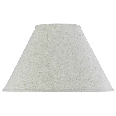 Cal Lighting Oatmeal Beige Round Empire Lamp Shade 7x18x12 (spider) In White