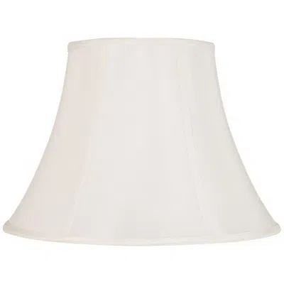 Cal Lighting Off-white Faux Silk Softback Bell Lamp Shade 6x12x9 (spider)