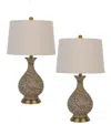 Cal Lighting Orivesi 26" Height Ceramic Table Lamp Set In Terra Cotta