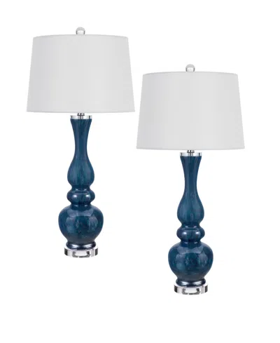 Cal Lighting Paimio 32" Height Glass Table Lamp Set In Multi