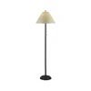 Cal Lighting Paper Shade Pull Chain Rust Floor Lamp In White