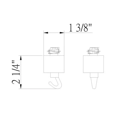 Cal Lighting Pendant Hook Sloped Ceiling Adapter