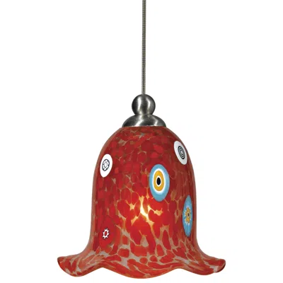 Cal Lighting Red Spot Confetti 4 3/4" Wide Steel Low Voltage Mini Pendant