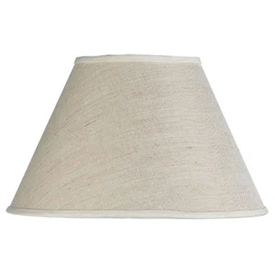 Cal Lighting Round Linen Neutral Hardback Lamp Shade 8.25x17x11 (spider) In Brown