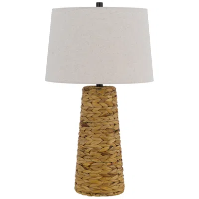 Cal Lighting Rustic Weave 100w Seagrass Table Lamp In Multi